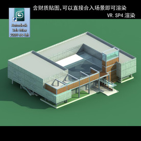 办公建筑 办公公建 建筑模型图