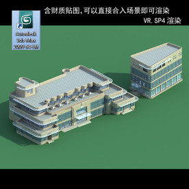 办公建筑 办公公建 建筑模型图