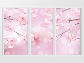 花朵北欧现代移门