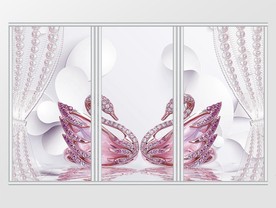现代时尚3d珠宝移门