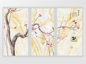 新中式花鸟移门