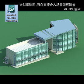 写字楼  现代办公楼 建筑模型