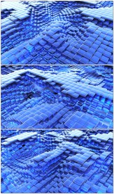 浮动的蓝色方块