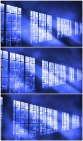 蓝色复古窗户背景视频