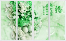 翡翠玉雕福字移门