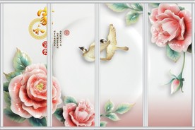 浮雕家和万事兴移门