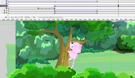 小猫爬树的动画12秒