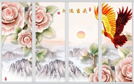 鸿运当头大鹏展翅移门