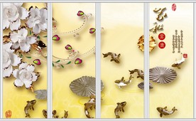 家和富贵九鱼白花移门