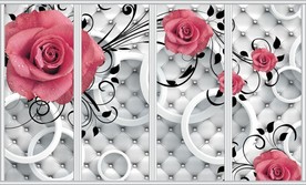 浪漫玫瑰花移门