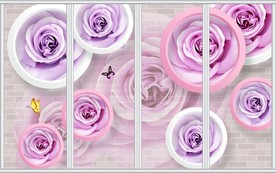 浪漫梦幻玫瑰花移门