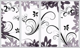 时尚现代简约花纹花藤移门
