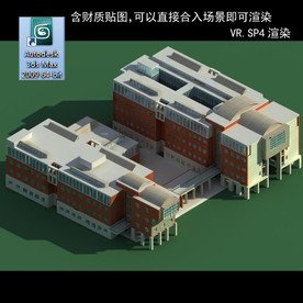 写字楼 现代办公楼 建筑模型图