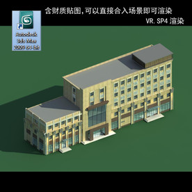 写字楼 现代办公楼 建筑模型图