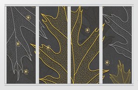 现代简约质感树叶纹理移门