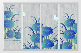 现代简约花草移门