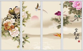 富贵祥和中国风移门