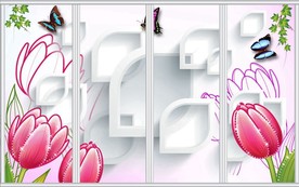 梦幻郁金香移门