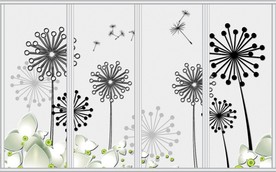 现代简约蒲公英移门