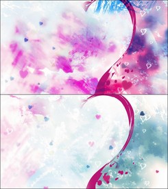 水彩爱心婚礼爱情背景