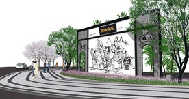 绿色景观大道 园林 景观路 节