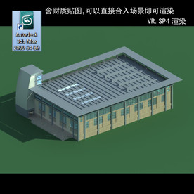写字楼 现代办公楼 建筑模型图