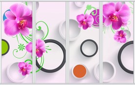 3d圆圈花卉移门