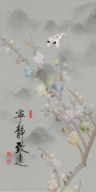 宁静致远花鸟中式装饰画玄关