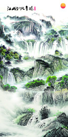 江山如此多娇山水玄关