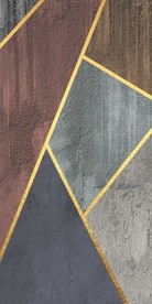 抽象几何石纹色块拼接玄关