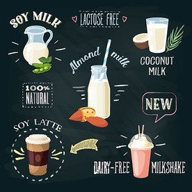 牛奶饮料夏季矢量设计素材