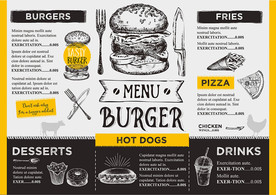 汉堡西餐菜单设计