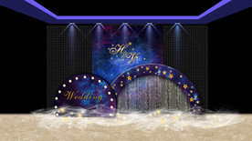 蓝紫色星空系迎宾区