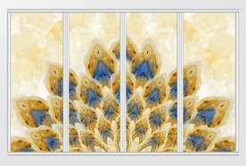 大理石纹孔雀开屏移门