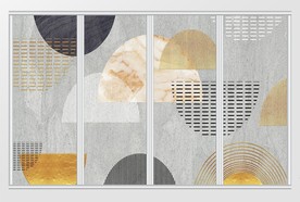 现代简约半圆几何移门