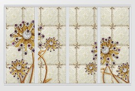 3d立体复古欧式珠宝钻石雏移门