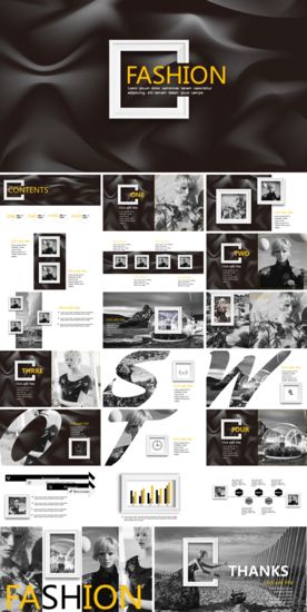 欧美服装品牌宣传杂志策划PPT