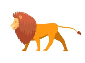 原创卡通狮子走路动画