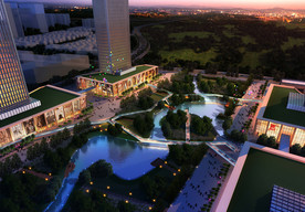 规划夜景鸟瞰图