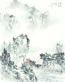 水墨画 国画 3D壁画 3D壁