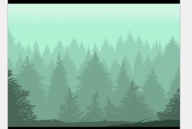 北欧现代简约森林壁画背景墙