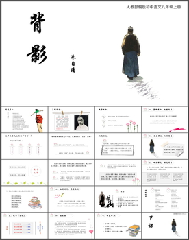 语文课件背影PPT模板公开课说
