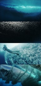 海底视角浪花漩涡