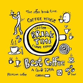 休闲咖啡矢量素材