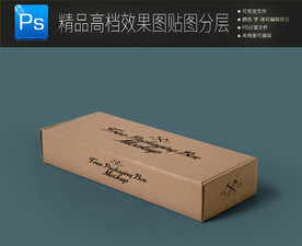 长条牛皮纸纸箱包装样机