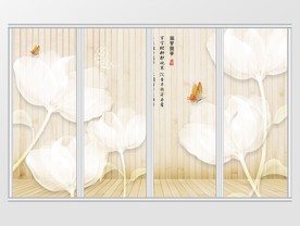 现代简约蝶恋花移门