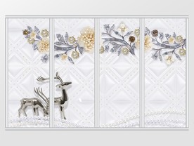 立体花枝珠宝钻石移门