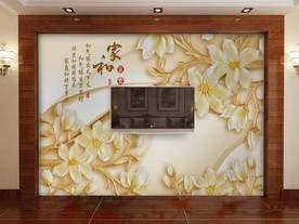 电视墙纸效果图