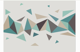 北欧现代简约几何形壁画背景墙