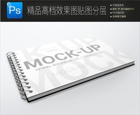 通用高档画册封面展示样机